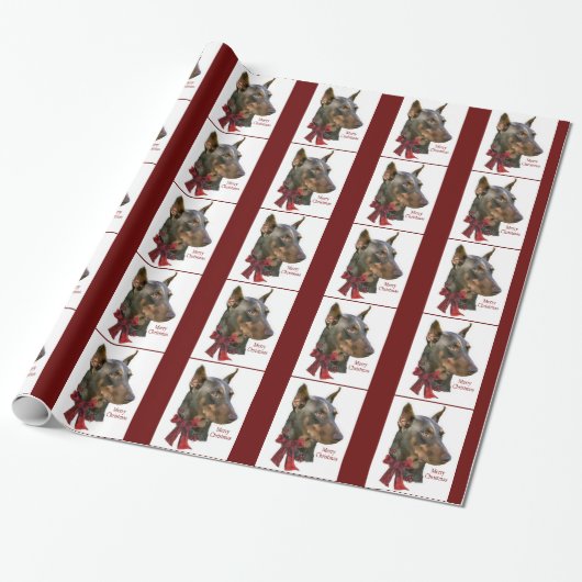 Papier Cadeau Noël Doberman Pinscher (Déroulé)