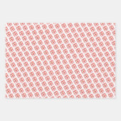 Papier cadeau Noël doodle Rouge Blanc (Devant 2)