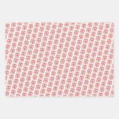 Papier cadeau Noël doodle Rouge Blanc (Devant)