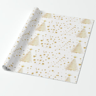 Papier Cadeau Noël doré