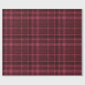 Papier Cadeau noël doux fraise d'hiver rouge et noir plaid (Plat)