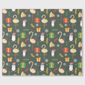 Papier Cadeau Noël drôle (Plat)