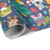 Papier Cadeau Noël drôle (Coin rond)