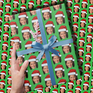Papier Cadeau Noël drôle   Kamala Harris Santa Hat