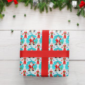 Papier Cadeau Noël Drôle Père Noël Surpris Par Mme Claus Fish