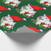 Papier Cadeau Noël du caniche de Noël (Coin)
