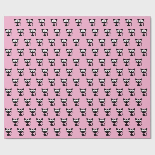 Papier Cadeau Noël du chat (Plat)