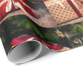 Papier Cadeau Noël du chat Toristeshell (Coin rond)