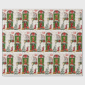 Papier Cadeau Noël du chien Dachshund (Plat)