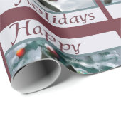 Papier Cadeau Noël du chien de berge belge (Coin rond)