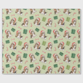 Papier Cadeau Noël du chien de la peau (Plat)