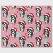 Papier Cadeau Noël du chien de montagne bernois (Plat)