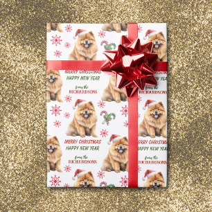 Papier Cadeau Noël du chien de Noël de Chow Chow Chow