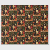 Papier Cadeau Noël du chien mignon (Plat)