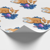 Papier Cadeau Noël du chiot de Pembroke (Coin)