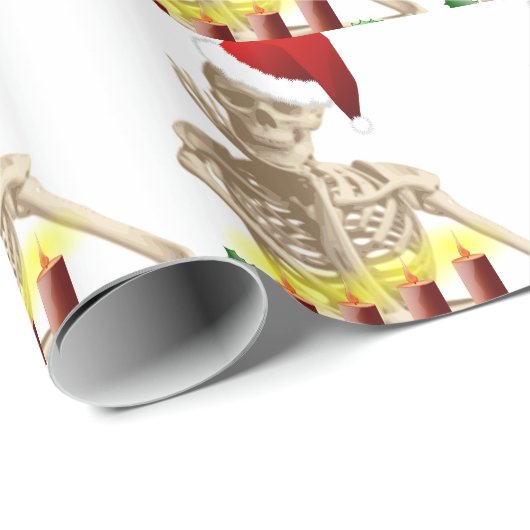 Papier Cadeau noël du crâne (Coin rond)