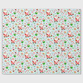 Papier Cadeau Noël du football (Plat)