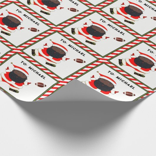 Papier Cadeau Noël du football (Coin)