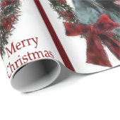 Papier Cadeau Noël du géant Schnauzer (Coin rond)