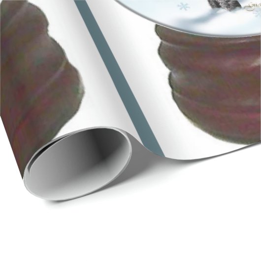 Papier Cadeau Noël du géant Schnauzer (Coin rond)