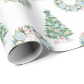 Papier Cadeau Noël du grand-millénaire de Preppy (Coin rond)