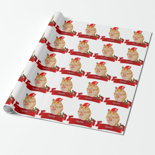 Papier Cadeau Noël du Hamster d'or (Déroulé)