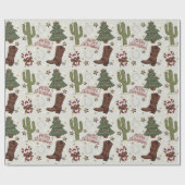 Papier Cadeau Noël du mignon Cowboy (Plat)