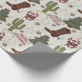 Papier Cadeau Noël du mignon Cowboy (Coin)