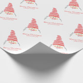 Papier Cadeau Noël du mignon Gnome Père Noël (Coin)