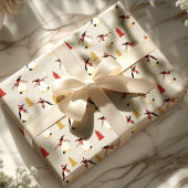 Papier Cadeau Noël du mignon manchot d'hiver