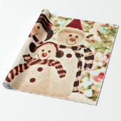 Papier Cadeau Noël du mignon Snowman (Déroulé)