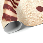 Papier Cadeau Noël du mignon Snowman (Coin rond)