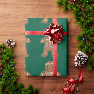 Papier Cadeau Noël du pain d'épices