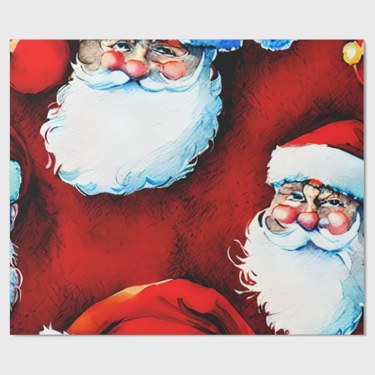 Papier Cadeau Noël du Père Noël (Plat)