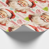 Papier Cadeau Noël du Père Noël Grande Échelle (Coin)