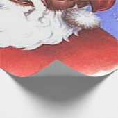 Papier Cadeau Noël du Père Noël noir afro-américain (Coin)
