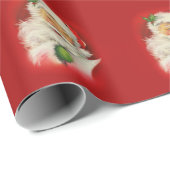 Papier Cadeau Noël du Père Noël vintage (Coin rond)