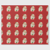 Papier Cadeau Noël du Père Noël vintage (Plat)