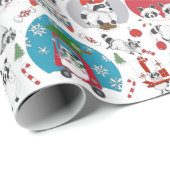 Papier Cadeau Noël du Raccoon (Coin rond)