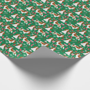 Papier Cadeau Noël du roi Cavalier Charles Spaniel Blenheim