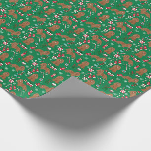 Papier Cadeau Noël du roi Cavalier Charles Spaniel Ruby