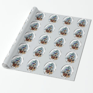 Papier Cadeau Noël du Shar-Pei chinois