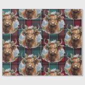 Papier Cadeau Noël écossais Tartan denim blue Highlander (Plat)
