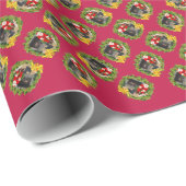 Papier Cadeau Noël écossais Terrier (Coin rond)