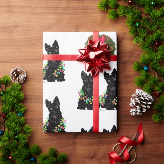 Papier Cadeau Noël écossais Terrier (Cadeau de vacances)