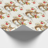 Papier cadeau Noël écureuil vintage (Coin)