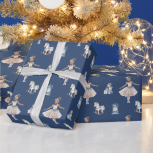 Papier Cadeau Noël élégant féminin mignon