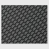 Papier Cadeau Noël élégant noir et blanc (Plat)