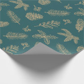 Papier Cadeau Noël élégant or étoiles motif wrappi (Coin)