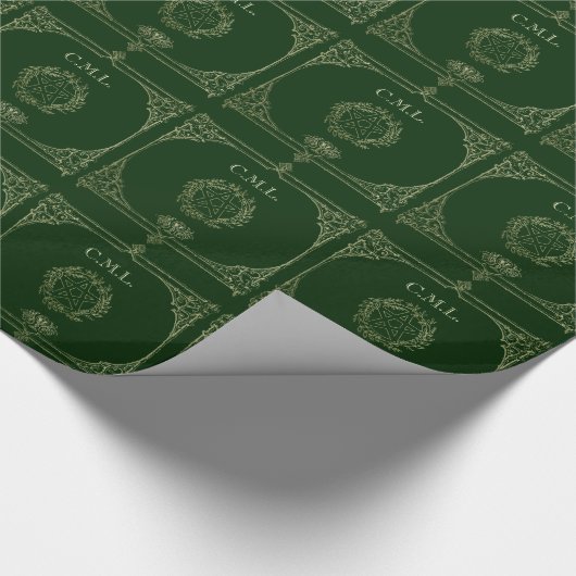 Papier Cadeau Noël élégant (vert) (Coin)